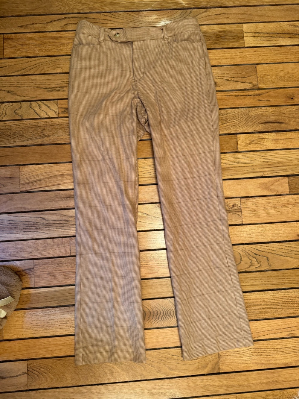 Lauren Ralph Lauren Women's Tan Micro-Check Dress Pants - Picture 4 of 8